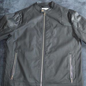 Kenneth Cole Mens Black Jacket No Collar